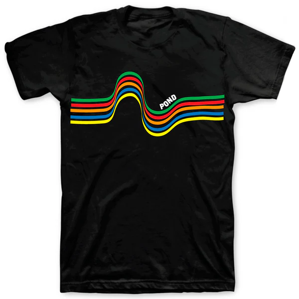 Black ‘Rainbow wave’ tee
